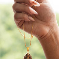 Durga Mataji Face Pendant with Chain